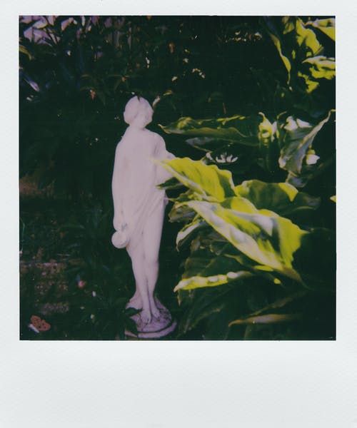 一个女人在花园里的观赏雕像 · 免费素材图片