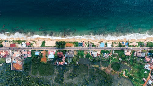 海滨房屋的航拍 · 免费素材图片