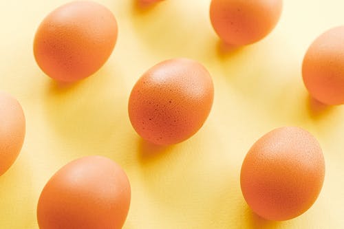 在黄色背景上的鸡蛋 · 免费素材图片