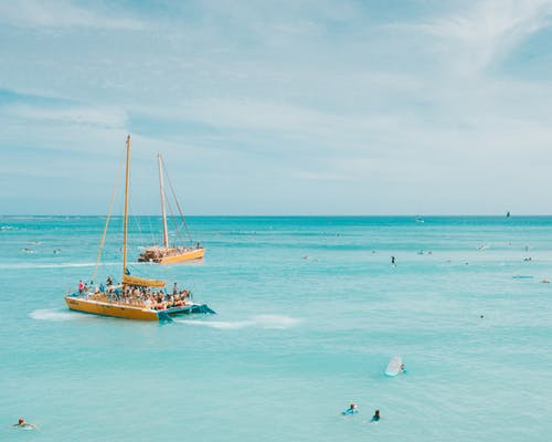 有关冲浪摄影, 双体船, 夏威夷的免费素材图片