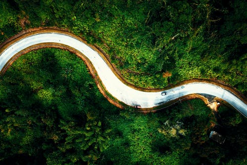 有关俯视图, 公路旅行, 地平线的免费素材图片