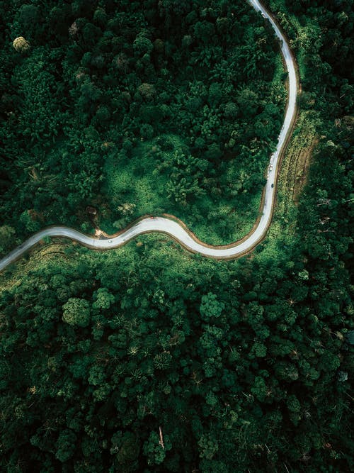 有关俯视图, 公路旅行, 和平的的免费素材图片