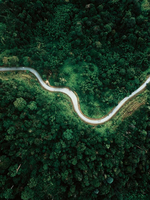 有关俯视图, 公路旅行, 和平的的免费素材图片