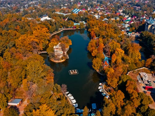 有关河, 无人空拍机, 秋天的免费素材图片