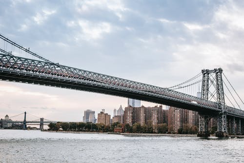 在城市的现代吊桥 · 免费素材图片