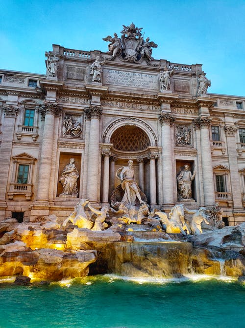 有关垂直拍摄, 特雷维喷泉, 羅馬的免费素材图片