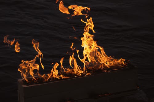 有关大火, 海, 海洋的免费素材图片