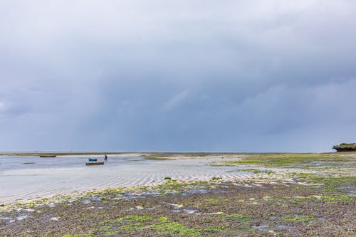 有关低潮, 多云的天空, 海的免费素材图片