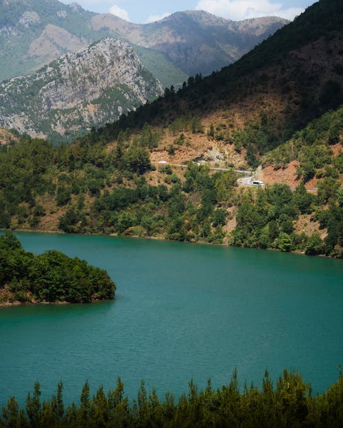 有关山, 水库, 湖的免费素材图片