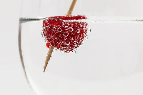 红树莓在水用棕色棍子 · 免费素材图片