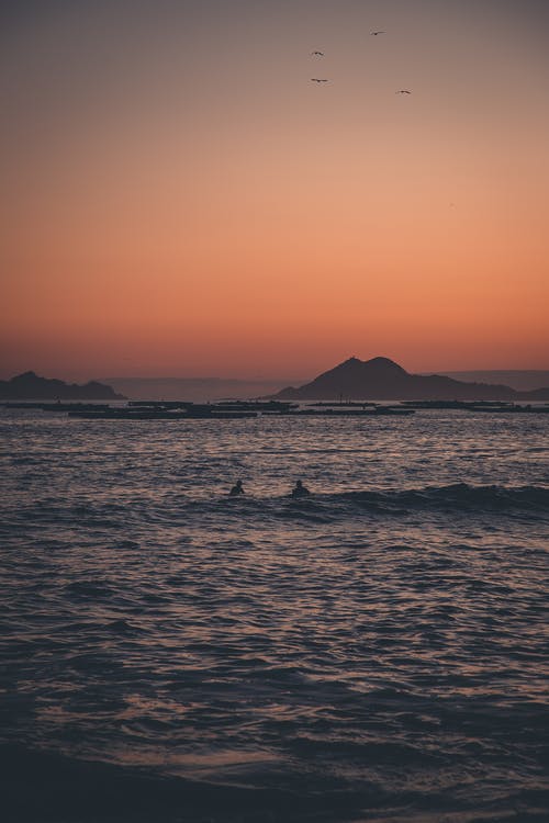 日落期间的海洋 · 免费素材图片