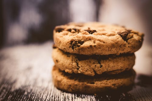 3 Cookie堆的微距摄影 · 免费素材图片