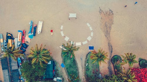 空中布朗海滩 · 免费素材图片