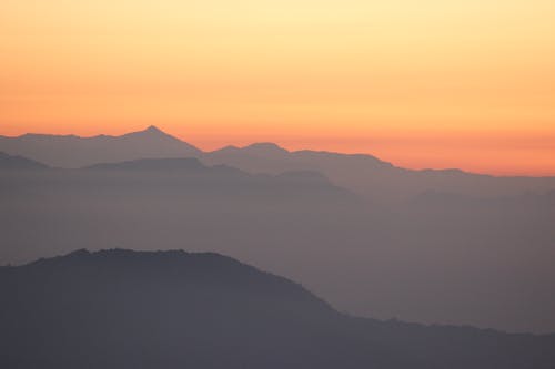 有关剪影, 山, 日出的免费素材图片