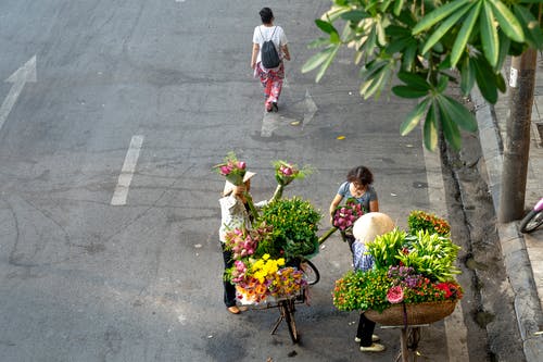 有关一束鲜花, 戶外, 街边小贩的免费素材图片