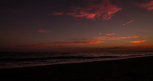 从黎明到黄昏的海滩延时拍摄 · 免费素材视频