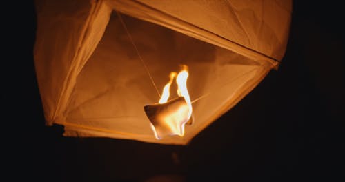 空气中飘过的纸灯笼的特写 · 免费素材视频