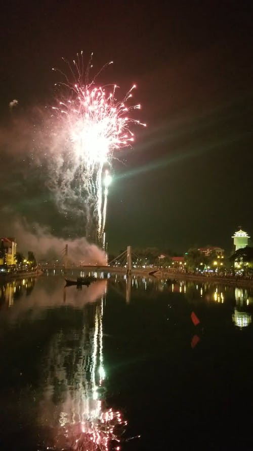 烟花在夜空中 · 免费素材视频