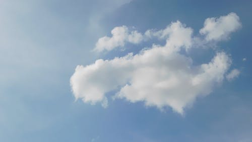 蓝蓝的天空上的白云形成的低角度镜头 · 免费素材视频