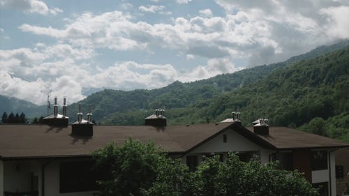 有关天性, 屋顶, 山的免费素材视频