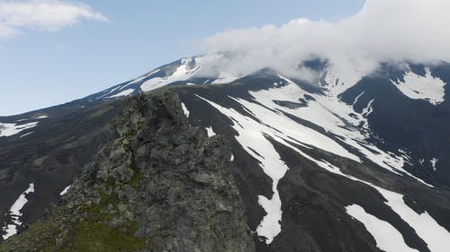 有关多云的, 大雪覆盖, 山坡的免费素材视频