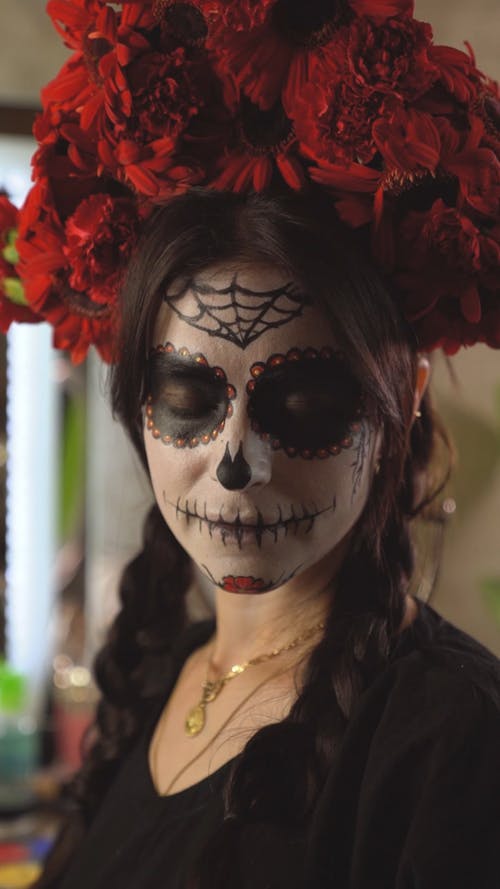 有关dia de muertos, 人, 化妆的免费素材视频