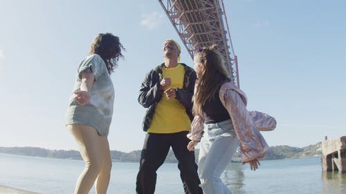 有关嘻哈, 在海边, 快乐的免费素材视频