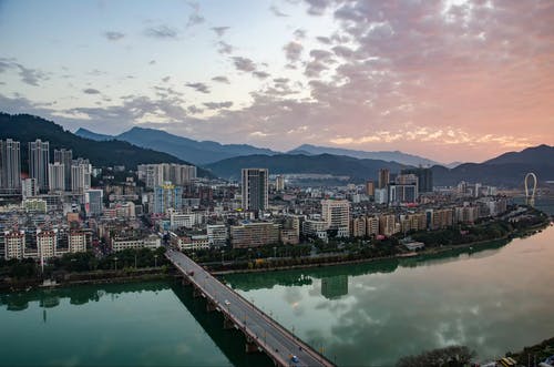 有关city skyline, 商业区, 夜灯的免费素材视频