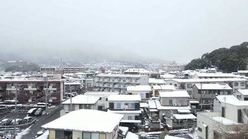 有关下雪的, 冬季, 房子的免费素材视频