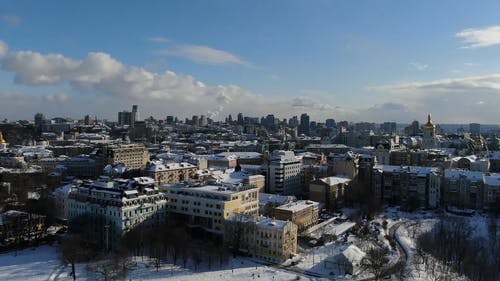 有关冬季, 城市, 城镇的免费素材视频