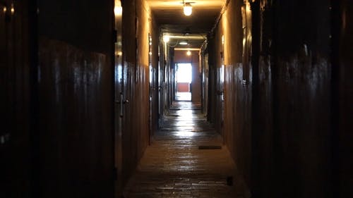 有关步行, 漆黑, 走廊的免费素材视频