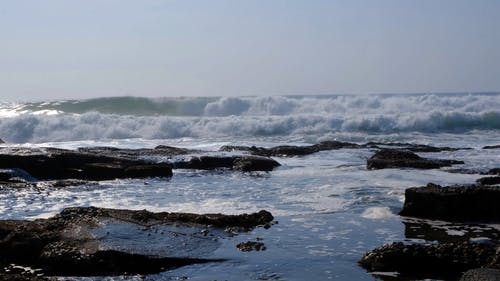 海滩波浪的镜头 · 免费素材视频