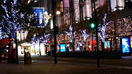 有关伦敦市, 圣诞气氛, 圣诞节背景的免费素材视频