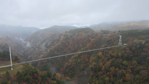 有关吊桥, 地标, 山的免费素材视频