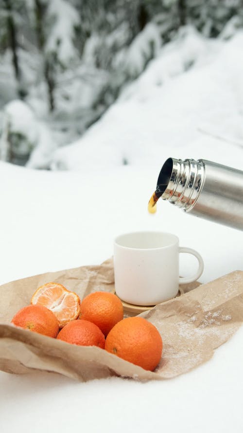 有关一杯咖啡, 一杯茶, 下雪的免费素材视频