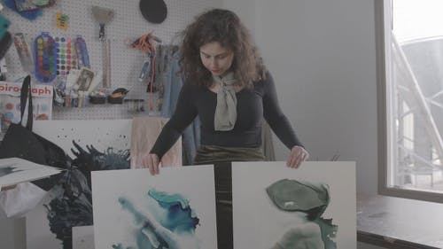 有关创造力, 女人, 抽象绘画的免费素材视频