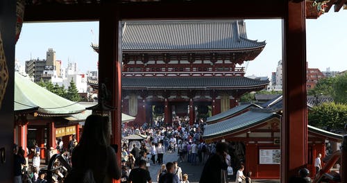 有关テンプロ浅草寺, 人群, 寺庙的免费素材视频