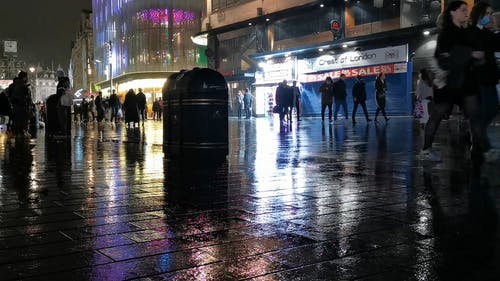 有关人, 伦敦, 多雨的的免费素材视频