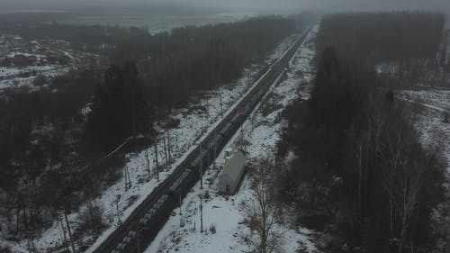 有关下雪的, 交通系统, 冬季的免费素材视频
