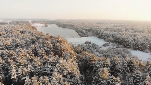 有关优美的风景, 冬季, 冰冻的湖面的免费素材视频