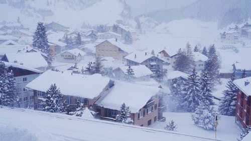 有关下雪, 冬季, 多风的免费素材视频