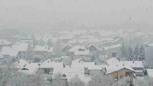 有关下雪, 冬季, 城市的免费素材视频