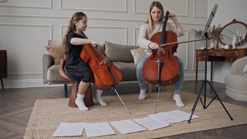 有关在家, 坐, 大提琴的免费素材视频